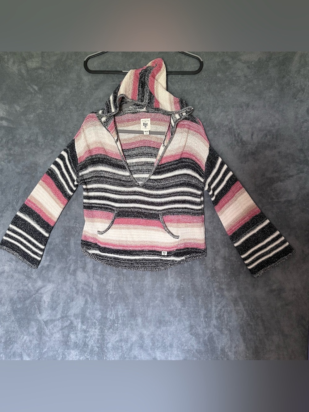 Billabong Baja Beach Sweater Hoodie open weave size medium surf swim